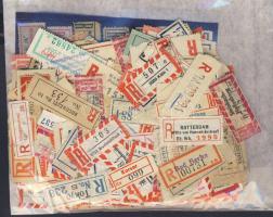 Külföldi ajánlási ragjegyek zacskóban, ömlesztve kb 700 db