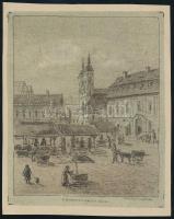 cca 1900 Tikáts Adolf (1872-?) Bp. V. Budapest Haltér Lithográfia. Papír. 16x19 cm