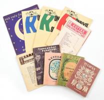 cca 1960-1980 A Zeneműkiadó 12 db vegyes zenei témájú kiadványa, vegyes állapotban