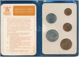 Nagy-Britannia 1968-1971. 1/2p-10P (5xklf) "Nagy-Britannia első decimális érméi" forgalmi ...