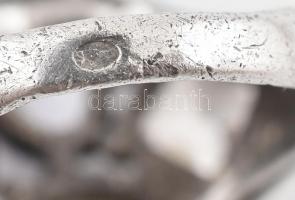 Ezüst(Ag) gyűrű kövekkel, 2 db, jelzett, méret: 50, 51, bruttó: 13,22 g