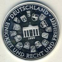 NSZK 1999. "Johannes Rau német elnök" Ag 20g T:PP