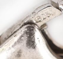 Ezüst(Ag) nyaklánc tenyésztett gyönggyel, jelzett, h: 42 cm, bruttó: 11,8 g