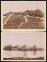 cca 1880 Cári orosz, grúz, kaukázusi városok 18 db keményhátú fotó feliratozva 16x10 cm / cca 1880 R...