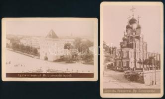 cca 1880 Cári orosz, grúz, kaukázusi városok 18 db keményhátú fotó feliratozva 16x10 cm / cca 1880 R...