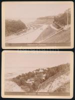 cca 1880 Cári orosz, grúz, kaukázusi városok 18 db keményhátú fotó feliratozva 16x10 cm / cca 1880 R...