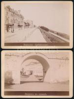cca 1880 Cári orosz, grúz, kaukázusi városok 18 db keményhátú fotó feliratozva 16x10 cm / cca 1880 R...