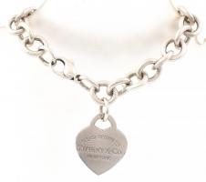 Ezüst(Ag) pancer karkötő, jelzett (Tiffany), h: 15 cm, nettó: 32,41 g