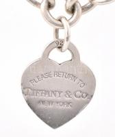 Ezüst(Ag) pancer karkötő, jelzett (Tiffany), h: 15 cm, nettó: 32,41 g