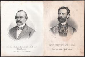 cca 1860 10 db litográfia híres magyar és külföldi politikusok, tudósok portréjáival. Marastoni Józs...