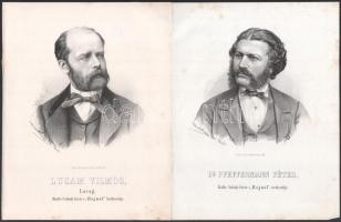 cca 1860 10 db litográfia híres magyar és külföldi politikusok, tudósok. katonatisztek portréjáival....