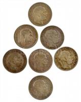 1893KB 1K Ag "Ferenc József" (7x) T:3 patina 
Adamo K5