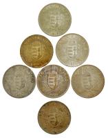 1939. 1P Ag (7x) T:1-,2 patina  Adamo P6