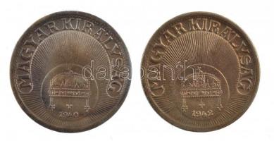 1940. 10f Fe + 1942. 10f Fe mindkettő sheradírozott T:2,1 
Adamo P3.1