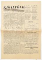 1956 Kisalföld, az MSZMP lapja I. évf. 2. sz., 1956. november 9., benne a Forradalmi Munkás-Paraszt Kormány (Kádár-kormány) a forradalom leverését követő határozatai, 2 p.