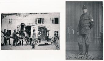 10 db MODERN katonai magyar vörös keresztes reprint lap / 10 modern Hungarian reprint Red Cross mili...