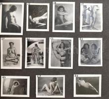 Fotóalbum kb. 270 db erotikus fényképpel, 3,5×2,5 cm