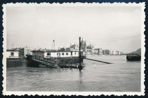 cca 1930-1940 Budapest, rakpart árvíz idején, fotó, 6×8,5 cm