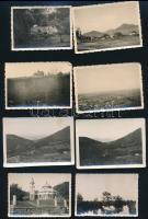 cca 1943 Magyar katonák a II. világháborús fronton, bevagonírozás, városok, stb 25 db fotó 6x9 cm