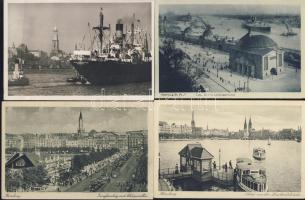 Hamburg 14 db háború előtti képeslap