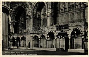 Constantinople, Istanbul; Sultan Ahmet dahili / Intérieur de la Mosquée Sultan Ahmed / mosque, interior (EK)