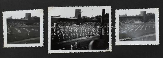 1936 Fényképalbum kb. 200 db fényképpel, benne berlini diákolimpia és tábor képeivel