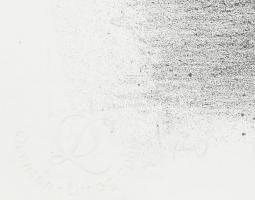 Kósza Sípos László (1943-1989): Kert. Litográfia, papír, jelzett, sorszámozott 11/20 46x36 cm