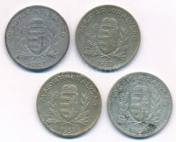 1927-1939. 1P Ag (4x) T:2,2- patina Adamo P6