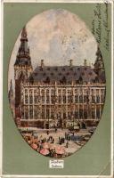 1921 Aachen, Rathaus / town hall, market. Deutsche Städte-Bilder No. 2044. (EB)