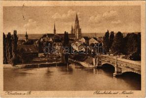 Konstanz, Rheinbrücke mit Münster / bridge, cathedral (EK)