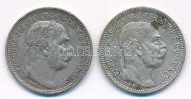 1912KB-1915KB 1K Ag "Ferenc József" (2xklf) T:2,2- patina  Adamo K5.1