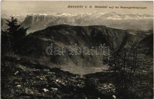 1905 Passo della Mendola, Mendel, Mendelpass (Südtirol); Aussicht v. d. Mendel auf die Rosengartengruppe (EK)