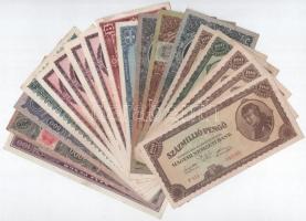 1945-1946. 18db-os inflációs Pengő bankjegytétel T:II-,III