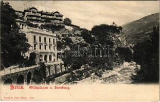 1906 Merano, Meran (Südtirol); Gilfanlagen u. Zenoburg / castle (EK)