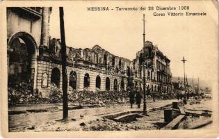 Messina, Terremoto del 28 Dicembre 1908. Corso Vittorio Emanuele / ruins after the earthquake (EB)