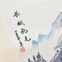 2 db kínai feltekerhető selyem fali kép selyem tokkal 30x95 cm