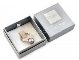 Misaki ezüst (Ag) gyűrű, igazgyönggyel jelzett, eredeti dobozában m: 51, 4,6 g