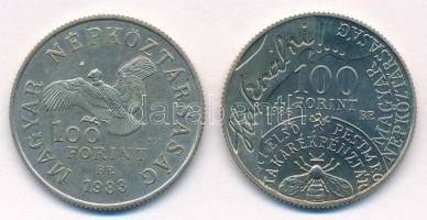 1983. 100Ft Cu-Ni-Zn "Simon Bolivár" + 1986. 100Ft Cu-Ni-Zn "Fáy András" T:BU pa...