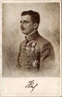 1917 IV. Károly / Kaiser Karl. Offizielle Karte für Rotes Kreuz, Kriegsfürsorgeamt Kriegshilfsbüro Nr. 615. / Charles I of Austria (kopott sarkak / worn corners)