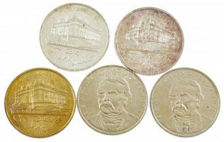 1992-1994. 200Ft Ag "MNB", "Deák" (5x, közte 3xklf) T:2 közte patina Adamo F13, ...