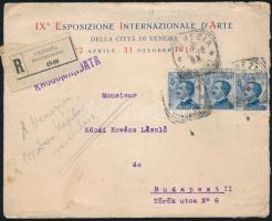 1910 Velencei kiállítás műtárgyvásárlási levele, és fordítása (Kézdi-Kovács László (1864-1942) festő...