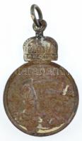 Murányi Gyula (1881-1920) 1915. A Krasniki diadalmas csatában az oroszoktól elvett ágyúból verette az Auguszta-Alap Fe emlékérem, rajta jelzett Ag koronás fül (22mm) T:2 festéknyom Hungary 1915. Commemorative Medal for the Victory at Krasnik Fe commemorative medallion, on it hallmarked Ag ear. Sign.: Gyula Murányi (22mm) C:XF traces of paint