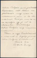 1913 Bottlik Tibor (1884-1974) erdélyi magyar festőművész, szobrász, grafikus.autgráf levele Kézdi-K...