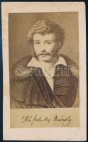 cca 1860 Kisfaludy Károly vizitkártya méretű fénnyomat 6,5x10,5 cm
