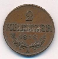 Ausztria 1848A 2kr Cu T:2 Austria 1848A 2 Kreuzer Cu C:XF Krause KM#2188