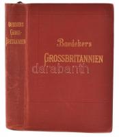 Baedekers Grossbritanien und Irland mit 24 karten, 58 Plänen und 1 Panorama. Leipzig, 1906. Baedekker. Kiadói, aranyozott vászon kötésben, jó állapotban
