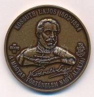 2002. "Kossuth Lajos 1802-1894 - A magyar történelem nagy alakjai / Leborulok e nemzet nagysága előtt" kétoldalas bronz emlékérem (42,5mm) T:1