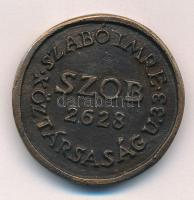 Szabó Imre (1947-2018) DN Kétoldalas, öntött bronz névjegyérem (34mm) T:2