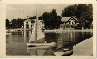 1959 Balatonfüred, Part részlet. Képzőművészeti Alap Kiadóvállalat