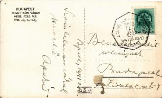 1941 Budapest XIV. Nemzetközi Vásár, Franck Likőr, Harmatvíz, Dohányjövedék + So. Stpl. (lyuk / pinh...